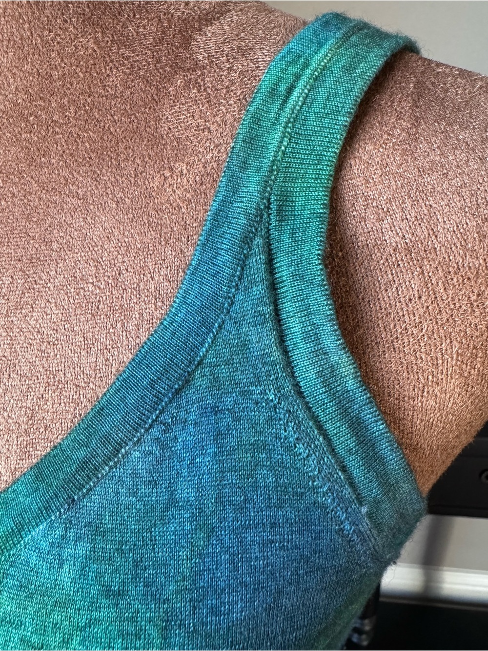 Gabriela Hearst Cashmere Silk 2 Pc Set XS/S Blue Green Tie Dye Cardigan Tank - Picture 7 of 16